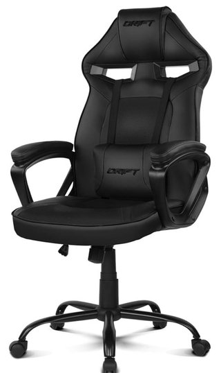 Silla Drift Negra con Cojín Lumbar