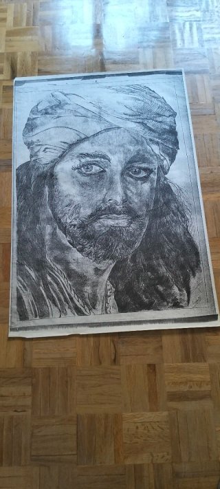 SANDOKAN. DIBUJO REPRESENTANDO AL ACTOR KABI BERDI