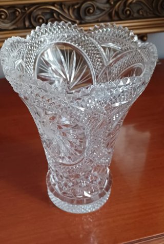 Vaso cristallo vintage lavorato