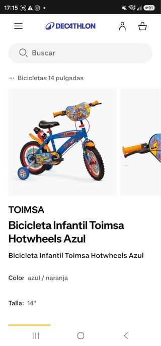 Bicicleta Hot Wheels +4 años