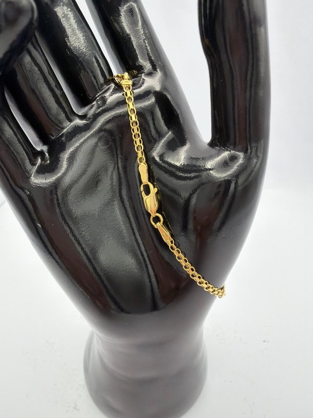 Pulsera oro 18k 3 tortugas eslabón plano