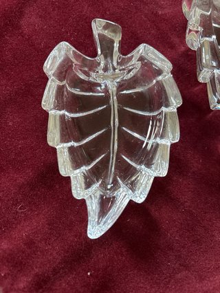 2 posacenere cristallo RCR foglia