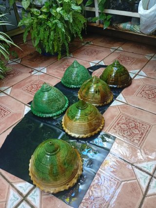 Macetas antiguas terracota esmaltada
