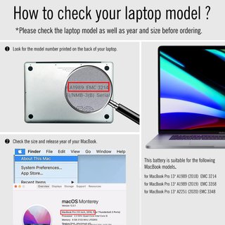 nueva Batería KLESYS A1964 MacBook Pro 13