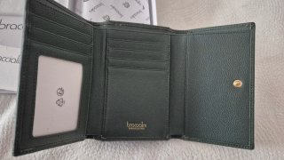 Portafoglio Braccialini verde con dettagli oro