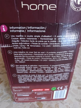Máquina de coser Carrefour Home