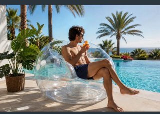 Sillón Hinchable Transparente