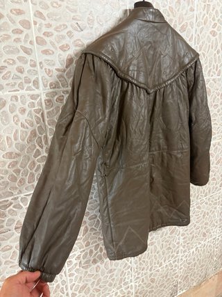 Giacca in vera pelle morbida vintage marrone