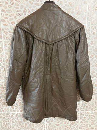 Giacca in vera pelle morbida vintage marrone