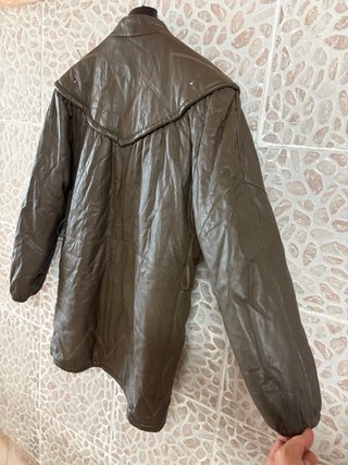 Giacca in vera pelle morbida vintage marrone