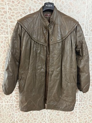 Giacca in vera pelle morbida vintage marrone