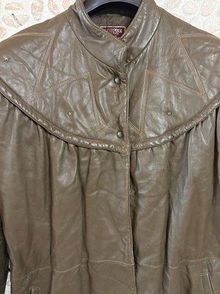 Giacca in vera pelle morbida vintage marrone