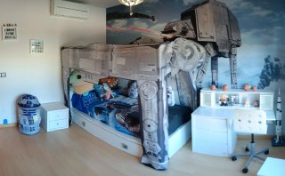 Dormitorio niños Star Wars y dos colchones