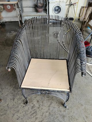 Conjunto sillones jardín metálico vintage