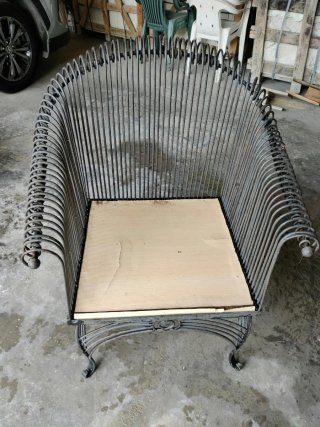 Conjunto sillones jardín metálico vintage