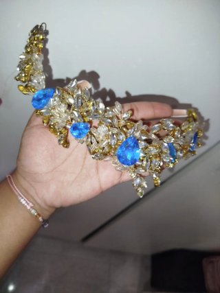 Vestido Gitano Azul y Dorado CON COMPLEMENTOS!!
