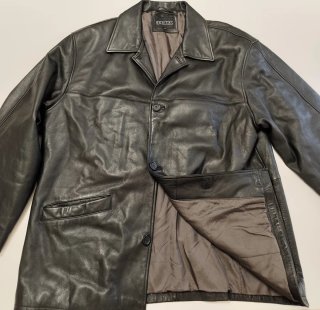 Giacca in pelle Barisal uomo nera