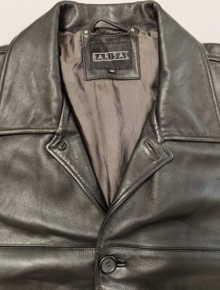 Giacca in pelle Barisal uomo nera