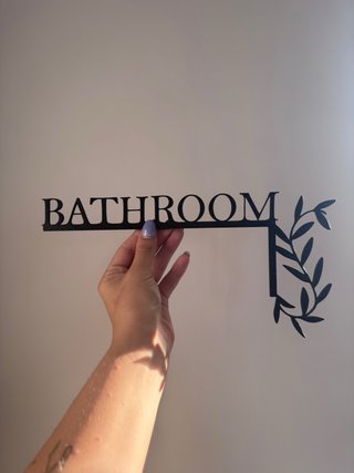 Decorazione bagno in metallo nero