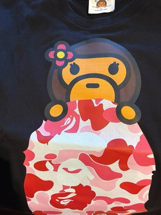 Camiseta BAPE Baby Milo Negra Talla M