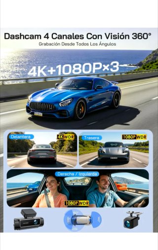 Cámara de Coche Wolfang WD07 4K