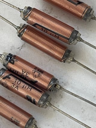 200 indutores / RF chokes 10 µH 3 A vintage –stock