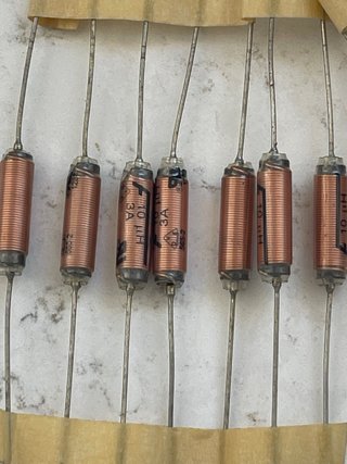 200 indutores / RF chokes 10 µH 3 A vintage –stock
