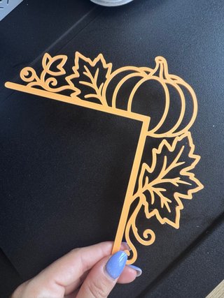 Decorazione angolare zucca e foglie