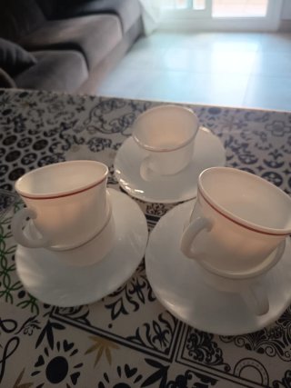 Juego de 6 tazas de café/cortado