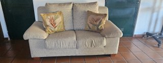 Juego de sillones de tela beige