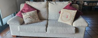 Juego de sillones de tela beige