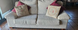 Juego de sillones de tela beige