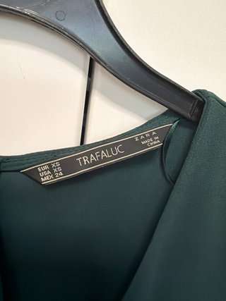 Vestido Zara verde falda pantalón Talla XS