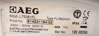Recambios Lavadora AEG L75281FL