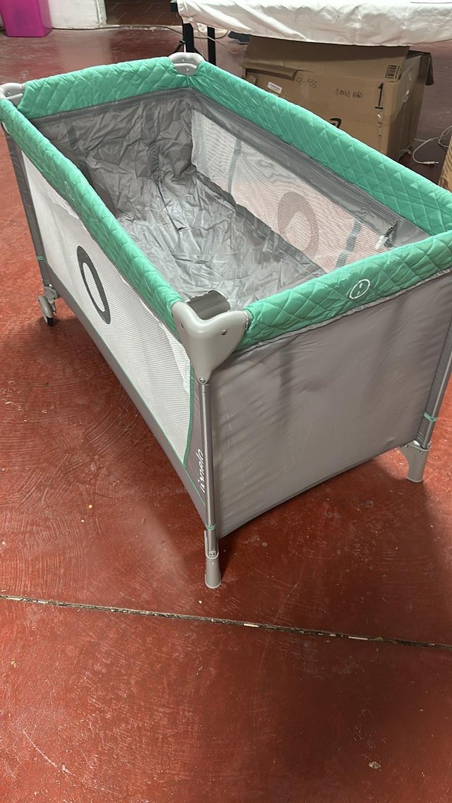 Cuna de viaje Lionelo Flower Verde Turquesa