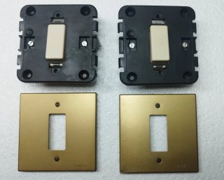 Set 2 interruttori Vimar 8000 VINTAGE con supporto