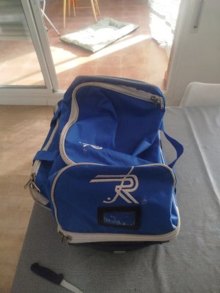 Mochila Hockey Jugador Azul y Blanca