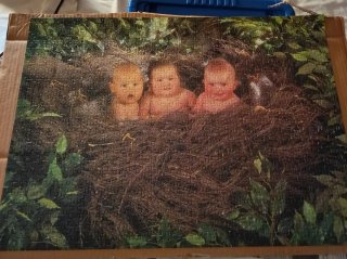Puzzle infantil bebés en nido