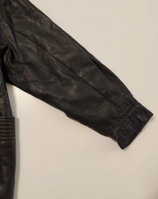 Giacca pelle nera donna