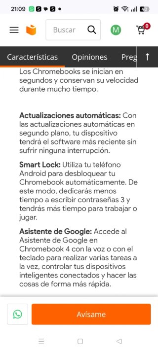Portátil Asus Chromebook Flip Z3400FT Intel Core
