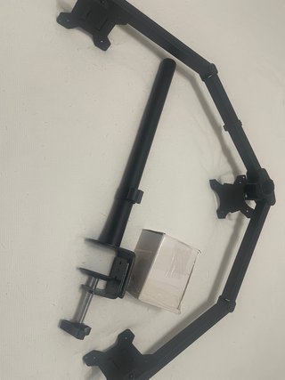 Soporte para 3 monitores negro