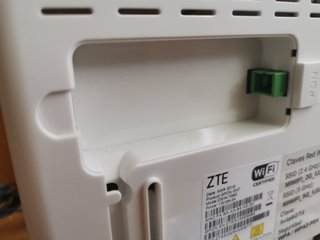 Router ZTE (de Más Móvil) con Fibra óptica