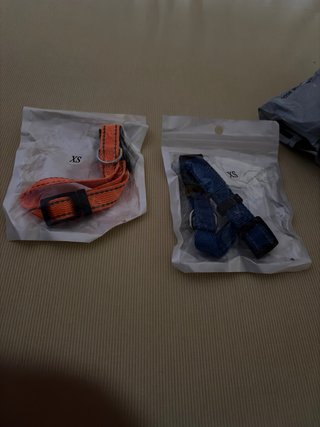 Correas para perros XS azul y naranja