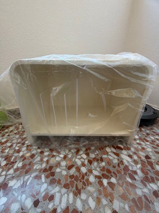 Mueble para vinilos beige