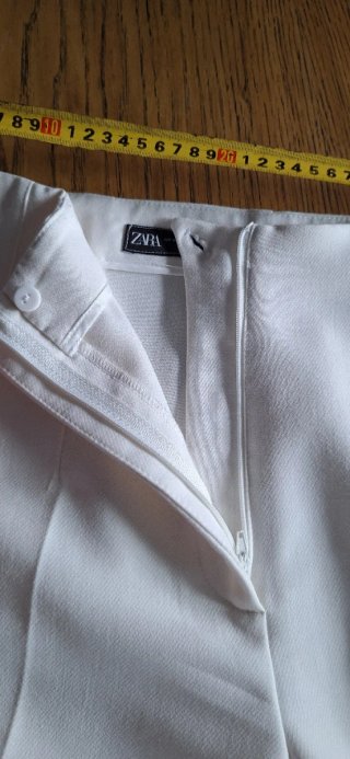 Pantalón Zara Tiro Alto Blanco