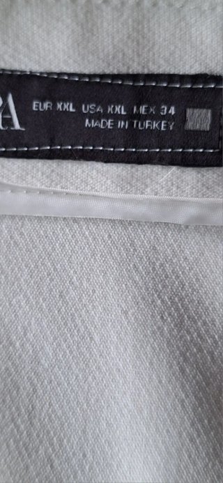 Pantalón Zara Tiro Alto Blanco
