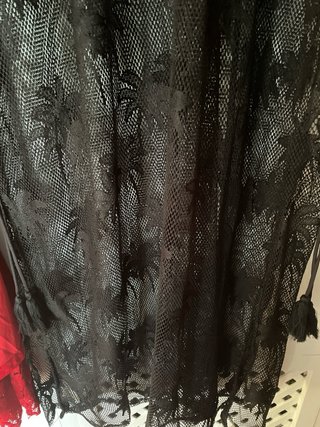 Túnica playera transparente TEX negra