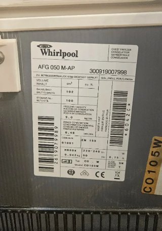 Arcón Congelador WHIRLPOOL