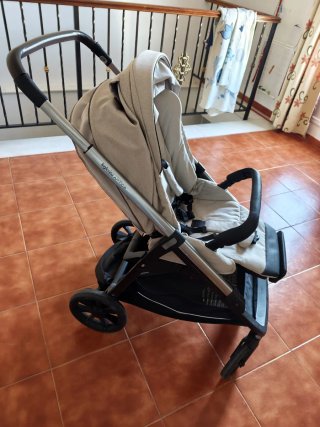 Silla de coche y base Isofix beige/negro