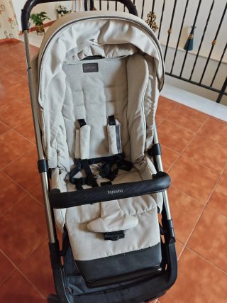 Silla de coche y base Isofix beige/negro